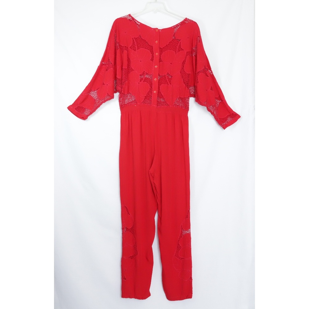 Vintage 80's Touch of Bali Cutwork Jumpsuit